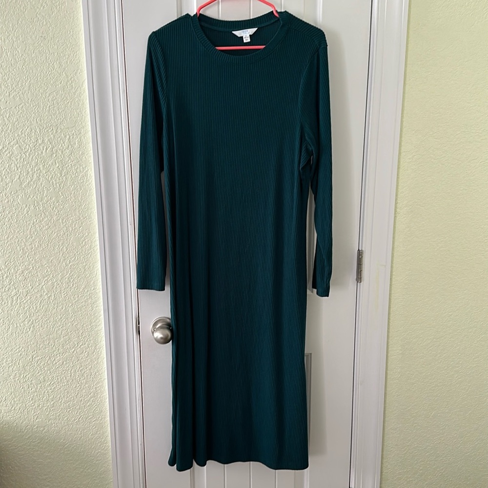 Blue long sleeve dress